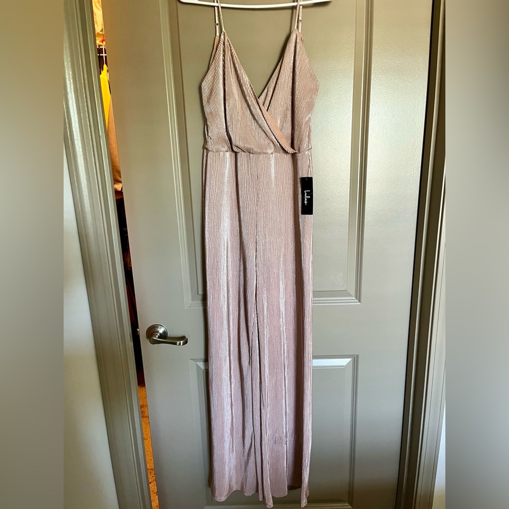 Lulus Go The Distance Blush Jumpsuit